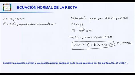Forma Normal De La Ecuacion Dela Recta Pdf Simptome Blog