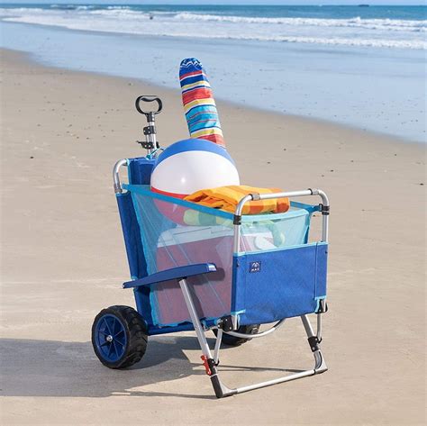 Mac Sports 2 In 1 Beach Day Folding Lounge Chaircargo Cart For