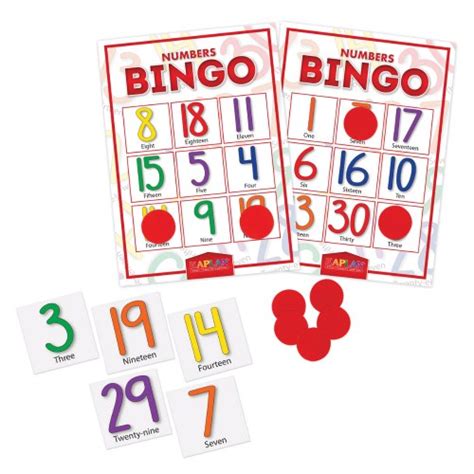 Numbers Bingo Cards Math Recognition And Learning Game For Kids