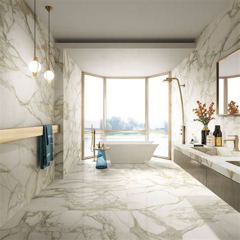 Gold Calacatta Natural Porcelain Tile From Our Depth 6mm Extra Large