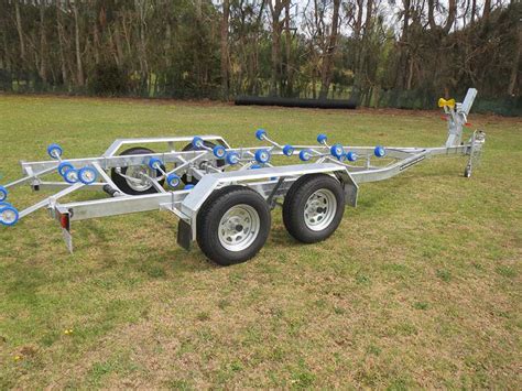 At Tandem Boat Trailer Multi Roller System Cable Braked Inc Sold Out