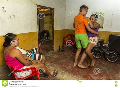 Young Couple Dancing Salsa In Poor House In La Guajira Colombia