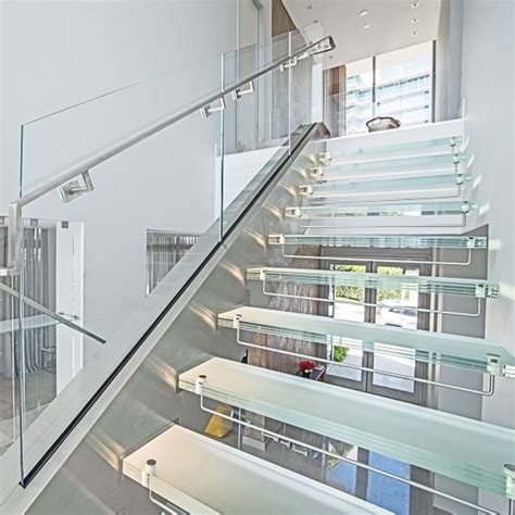 Modern Glass Floating Stairs Design Floating Laminated Glass Staircase