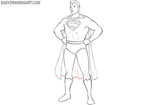 How To Draw Superman Easy Drawing Art