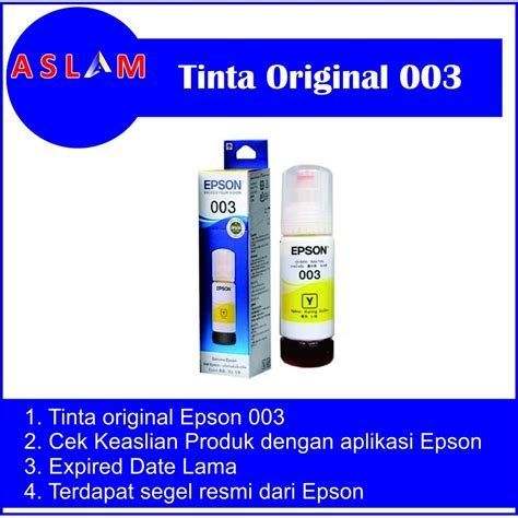 1200 x 2400 dpimaximum scan area: Tinta Epson 003 - Yellow (Kuning) || L 3110 3150 1110 3100 ...