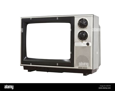 Small Retro Television Isolated With Clipping Path Stock Photo Alamy