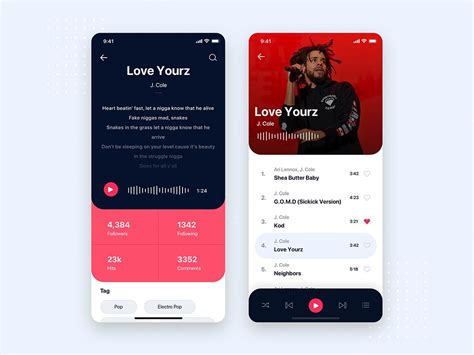 Music Mobile App Ui Kit Template Uplabs