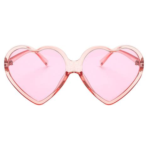 Geweyeeli Women Love Heart Shaped Sunglasses Ladies Shopping Uv Protection Sun Glasses Female