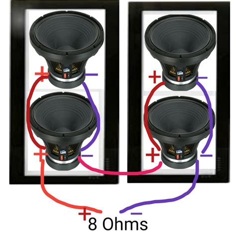How to connect 4 speaker to 8 ohms amplifiers,4 स्पीकर को 8 ohms की