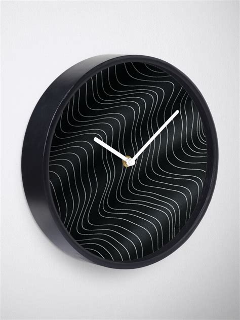 Wavy Abstract Lines Optical Illusion Clock By Kimvang Clock Optical