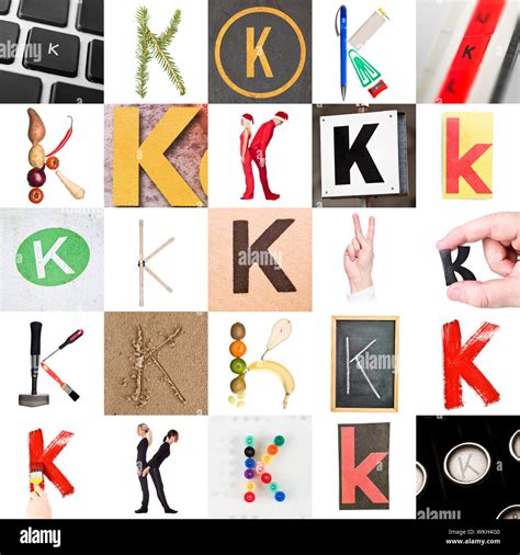 Collage De Imágenes Con La Letra K Fotografía De Stock Alamy