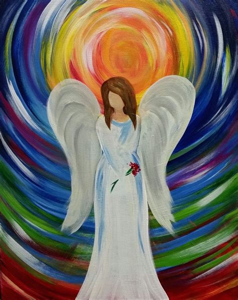 Acrylic Paintings Of Angels Belajar Menggambar