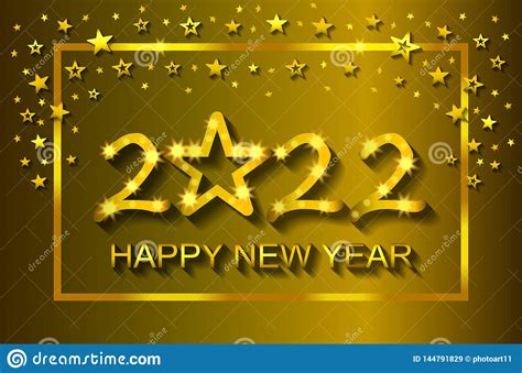 Happy New Year 2022 Greeting Card Flyer Invitation Vector