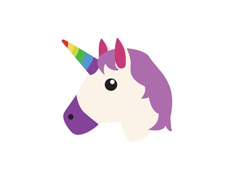 Vector Unicorn Emoji Design Svg  Png Eps Etsy