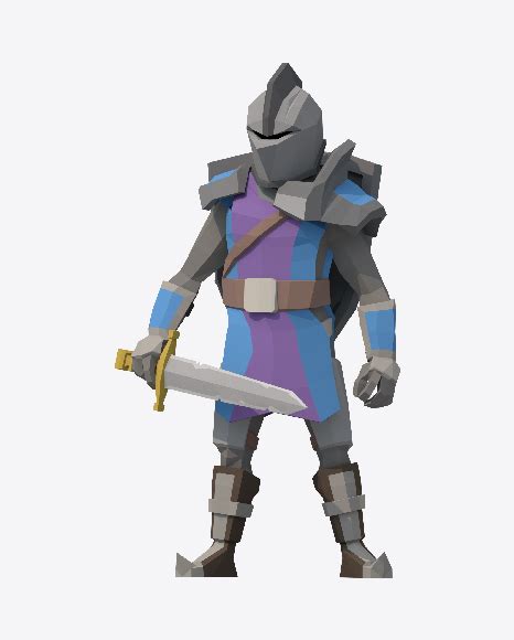 Low Poly Knight Png Image