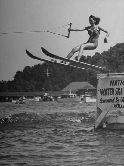 Woman Competing In The National Water Skiing Championship Tournament