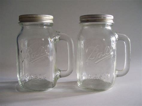 Ball Mason Jar Glass Salt And Pepper Shakers Set