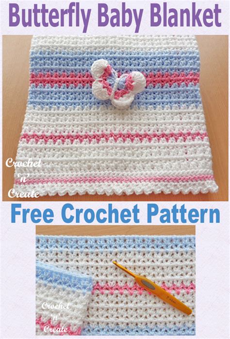 Crochet Butterfly Baby Blanket Uk Free Crochet Pattern Crochet N Create