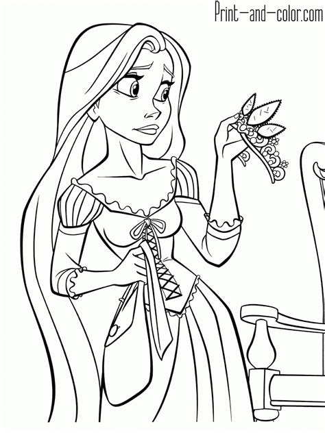 Rapunzel Coloring Pages Print And Colorcom Rapunzel From Disney