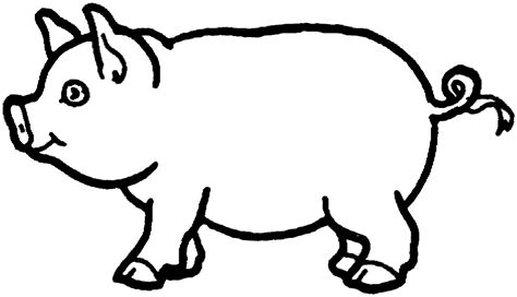 Download High Quality Pig Clipart Black And White Outline Transparent