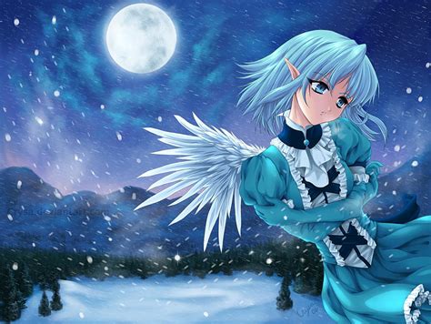 Free Download Winters Peace Wings Bonito Winter Moon Snow Ice