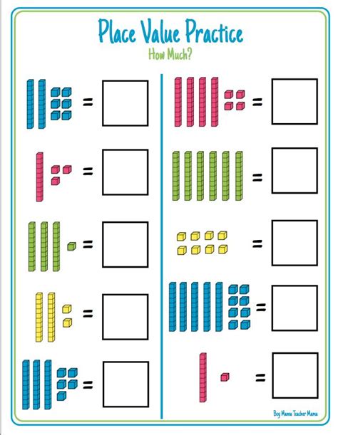 Math Place Value Worksheets To 100 First Grade Math 591