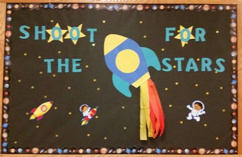 Shoot For The Stars Space Rocket Bulletin Board Space Theme Classroom