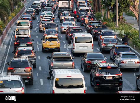 Manila Philippines May 16 2017 Heavy Traffic On The Road Of Manila