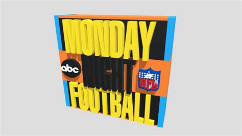 Abc Monday Night Football Logo 1995 1996 Download Free 3d Model By