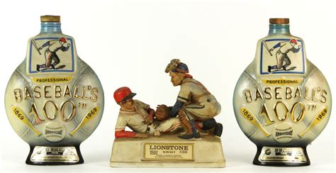 Lot Detail 1969 74 Major League Baseball Whiskey Decanter Collection