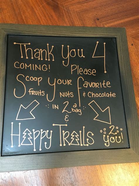 Woodland Creature Baby Shower Sign For Trail Mix Bar Used