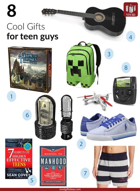 Check spelling or type a new query. 8 Cool Gifts for Teenage Guys - Vivid's Gift Ideas