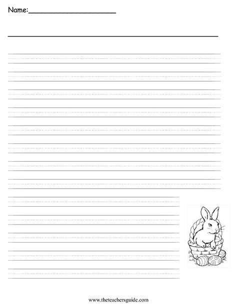 15 Best Images Of Long Lined Paper Worksheets 4th Grade Essay Writing