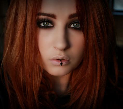 Beautiful Pierced Redhead Girl Wallpaper Download To Your Mobile From Phoneky