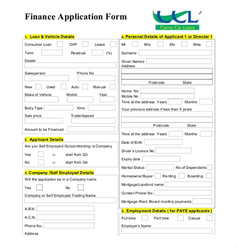 10 Loan Application Templates Pdf Doc