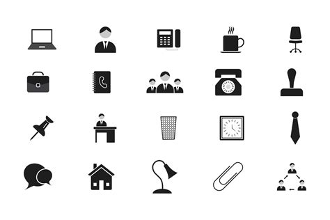 Business And Office Icon Pack Template Design 6145265 Vector Art At