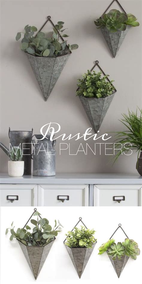 Sold and shipped by sbk gifts l story book. Rustic Galvanized Metal Wall Planters. #ad These would be ...
