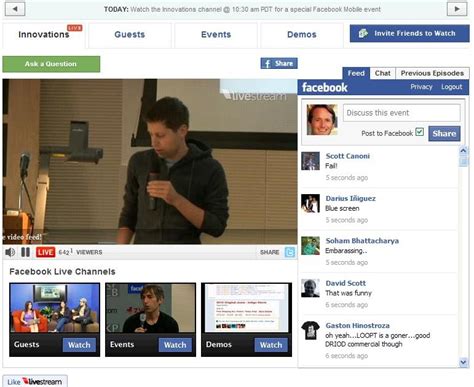 Watching Facebook Mobile Live Innovations