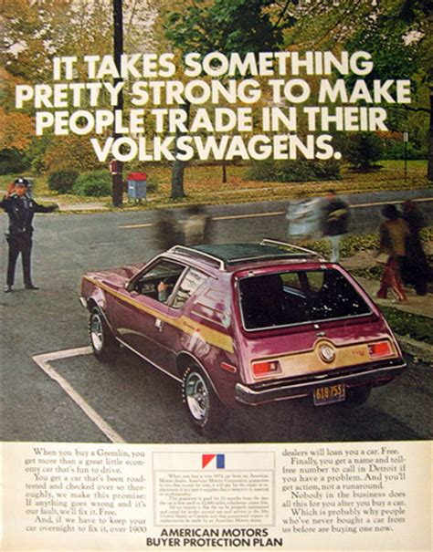 1972 Amc Gremlin Car Ad ~ Trade In A Volkswagen Vintage Car Ads ~ Other