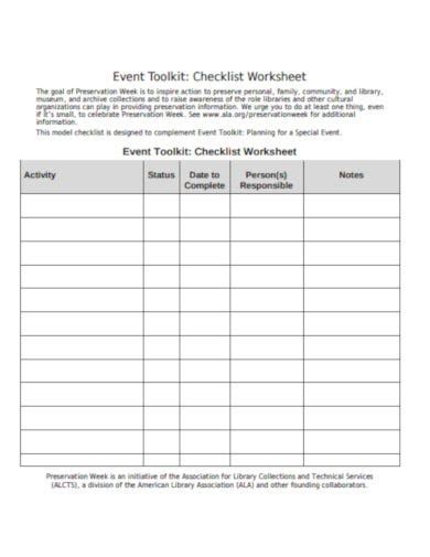 17+ Event Worksheet Templates in Google Docs | Google ...