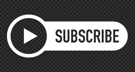 HD Outline Youtube Subscribe White Button Logo PNG Citypng