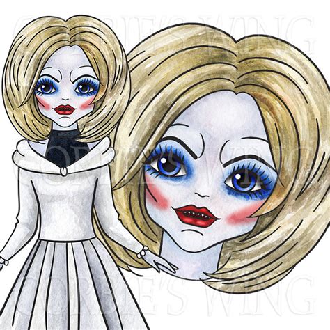 Watercolor Chucky Tiffany Glen Glenda Horror Clipart Etsy