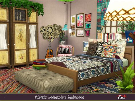 Classic Bohemian Bedroom By Evi At Tsr Sims 4 Updates