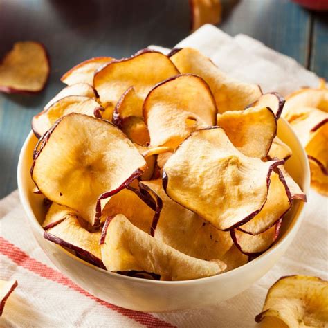 Easy Baked Apple Chips Healthy Homemade Snacks Cinnamon Apple Chips