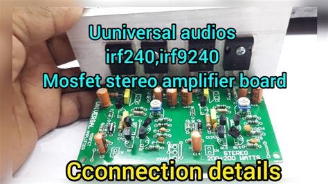 Universal Audios Irf240 Irf9240 Mosfet Stereo Amplifier Board
