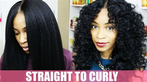 How To Curl Synthetic Hair Natural Hair Kinky Straight Wig Youtube