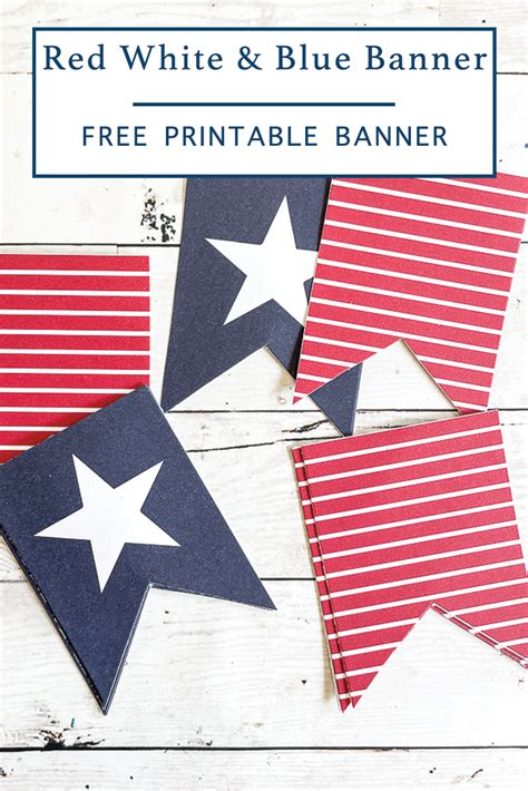 Free Printable Patriotic Banner Everyday Party Magazine