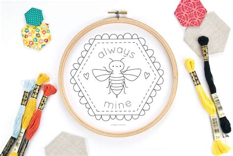 Download pattern for your embriodery machine and create unique application for baby clothes! Always Bee Mine Free Hand Embroidery Pattern