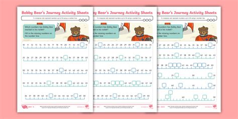 👉 Year 1 Complete The Number Line Up To 50 Maths Worksheet