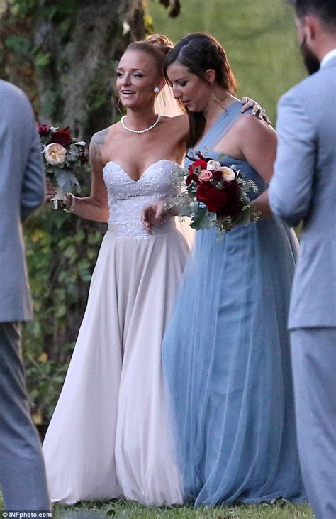 Picture Exclusive Teen Mom Star Maci Bookout Wears Low Cut Gown And Long Veil As She Weds